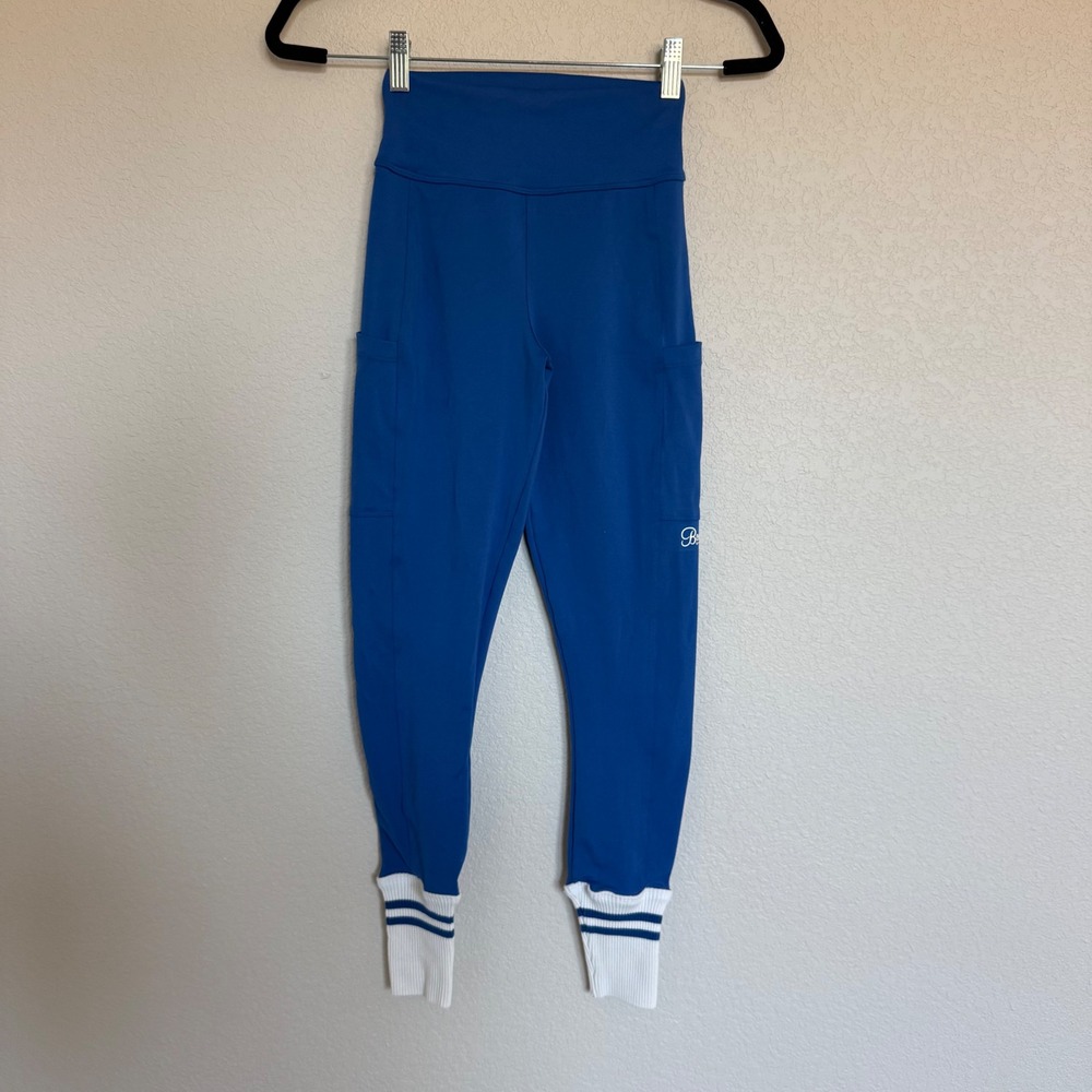Bombshell Sportswear High Waist Sock Leggings Royal Blue Varsity Pockets XS